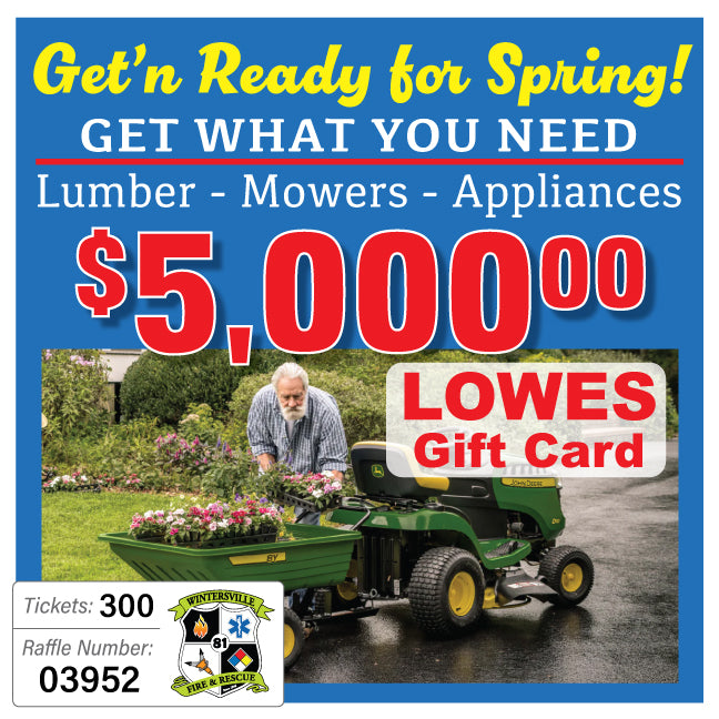 $5000 Lowes Gift Card - Get'n Ready for Spring #03952