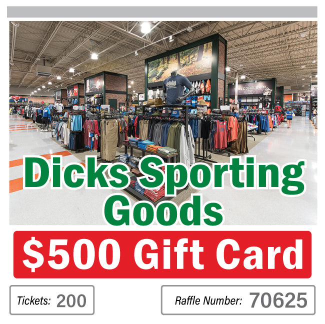 $500 Gift Cards Dick's Sporting Goods #70625