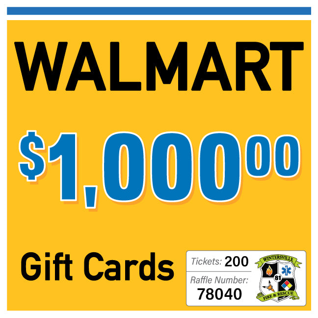 $1000 Walmart Gift Card #78040