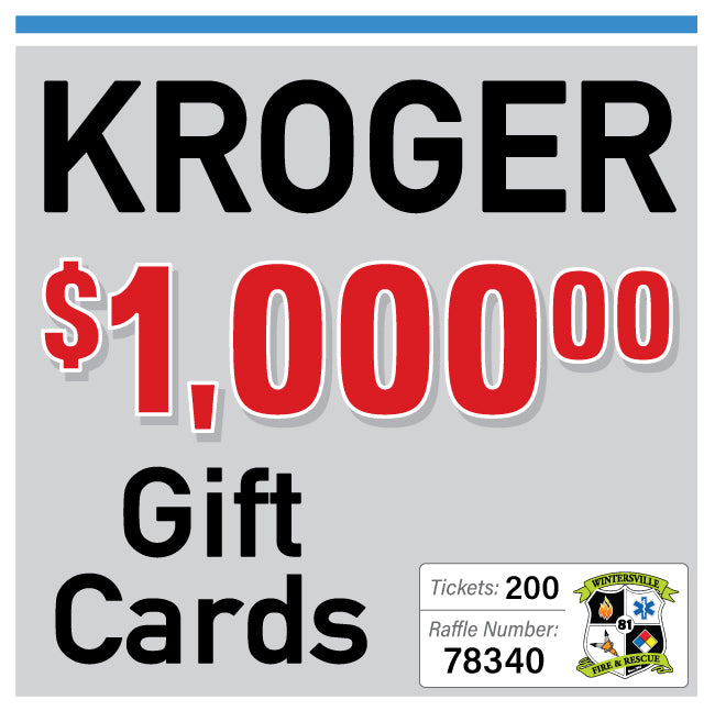 $1000 Kroger Gift Card #78340