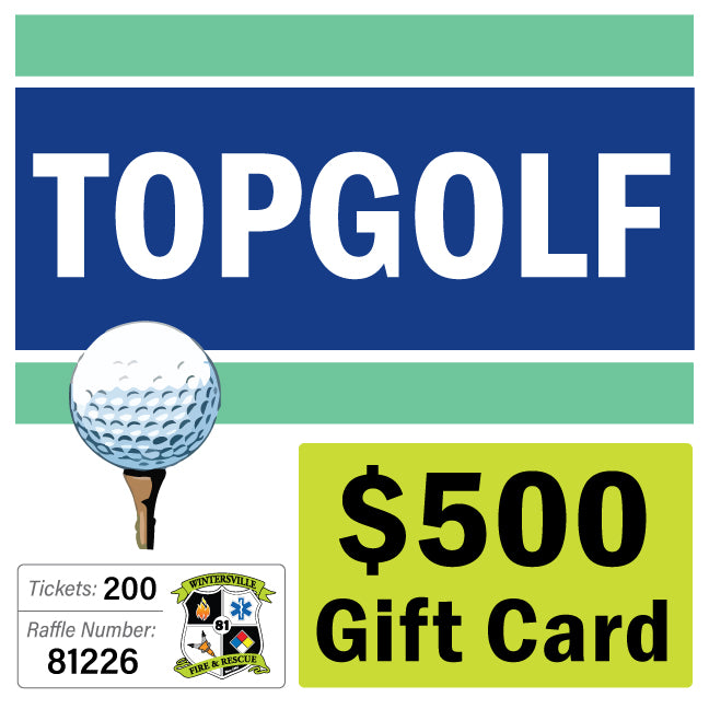 $500 Gift Card TOPGOLF #81226