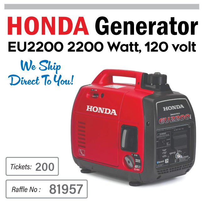 2200 Watt Honda Generator #81957