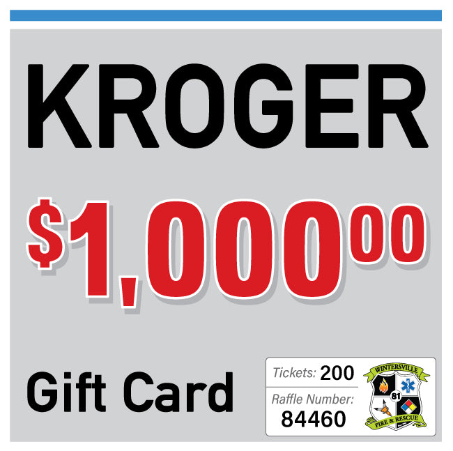 $1000 Kroger Gift Card #84460
