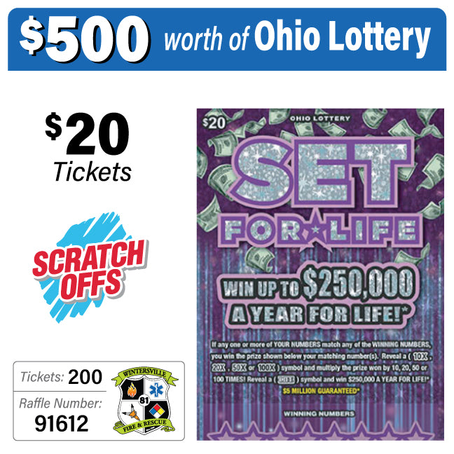 Ohio Lottery $20 Game #91612