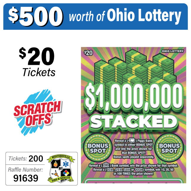Ohio Lottery $20 Game #91639