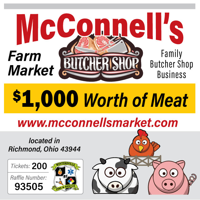 $1000 McConnell's Meat Market #93505