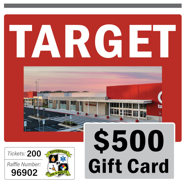 $500 Target Gift Card #96902 – Wintersville Fire & Rescue Master