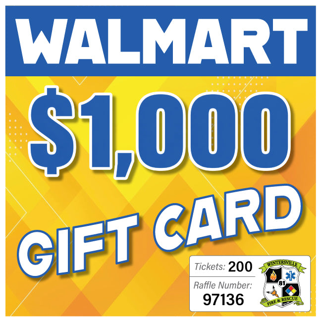 $1000 Walmart Gift Card #97136