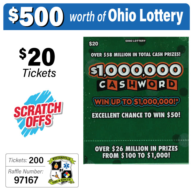 Ohio Lottery $20 Game #97167