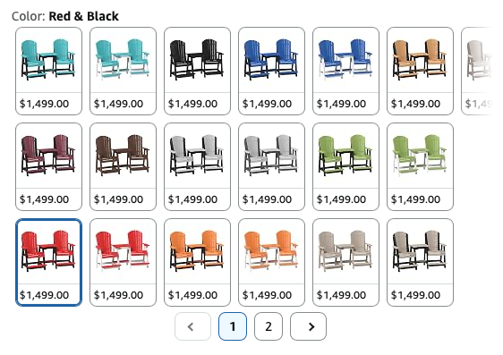 LuxCraft Poly Patio Table & Chairs Weatherproof #77834