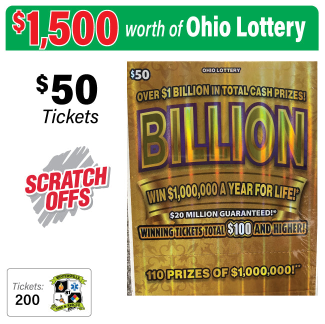 Ohio Lottery $50 Game #77650