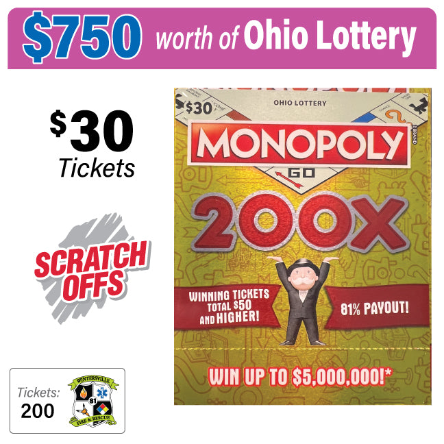 Ohio Lottery $30 Game #77829