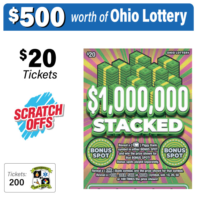 Ohio Lottery $20 Game #77849