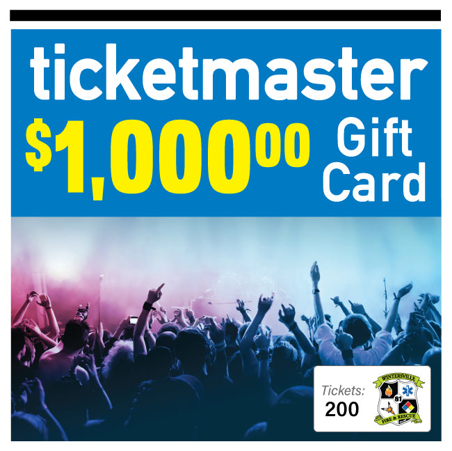 Ticketmaster $1000 Gift Card #86522