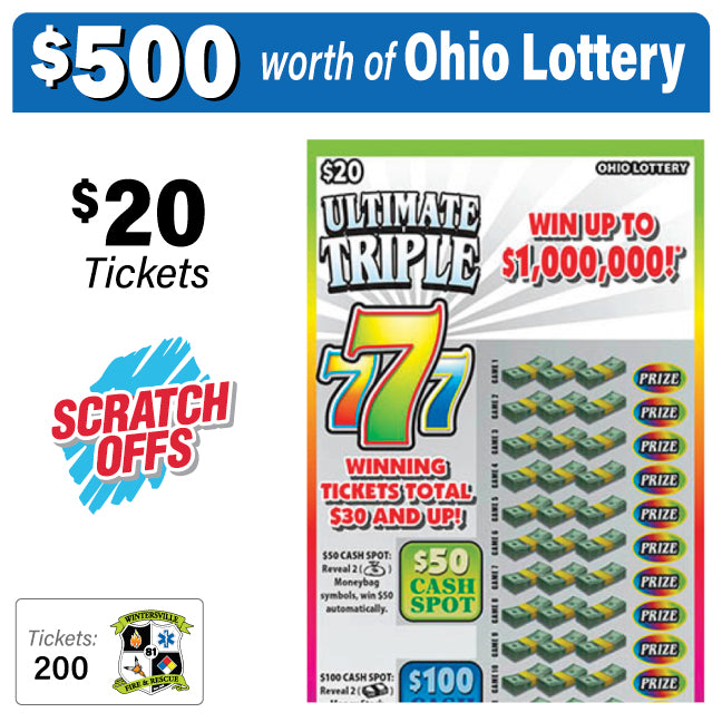 Ohio Lottery $20 Game #99206