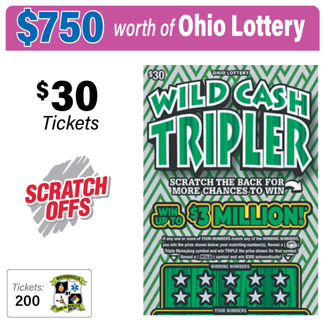 Ohio Lottery $30 Game #77851