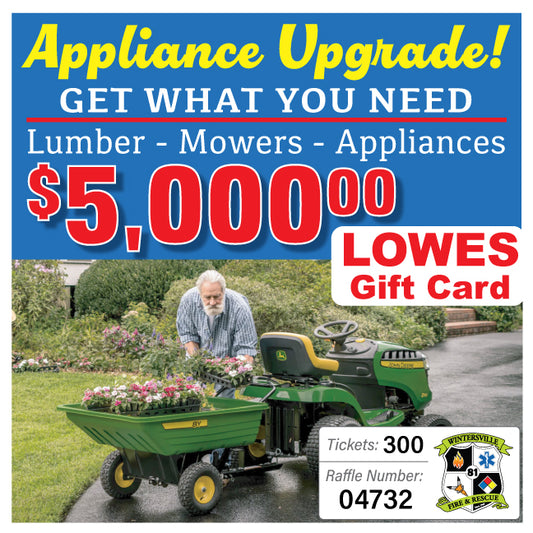 $5000 Lowes Gift Card - #04732