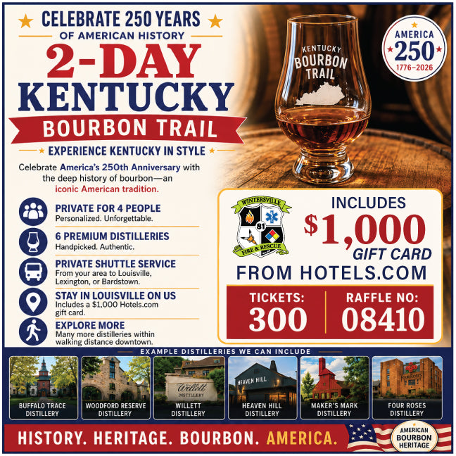 2-Day 6 Distillery Bourbon Trail Experience #08410