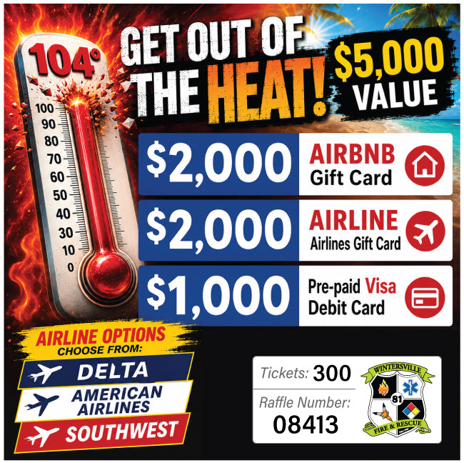 Get out of the Heat! $5,000 package #08413