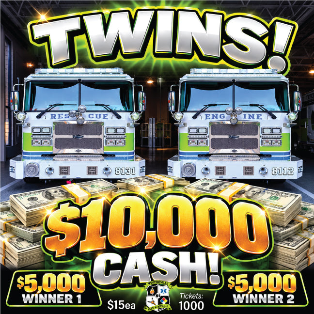 $10,000 Cash - Two Winners at $5K ea - #9066