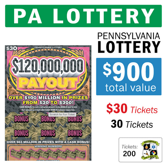 PA Lottery - $30 Game #86531