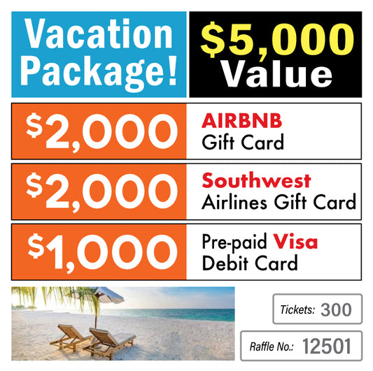 $5000 Vacation Package #12501