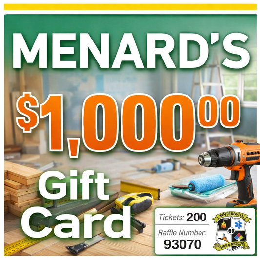 $1000 Menards Gift Card #93070