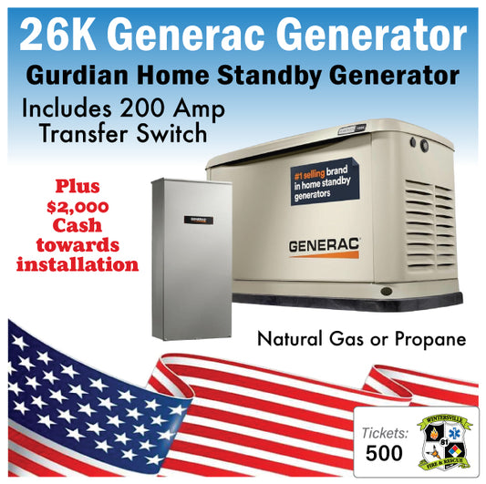 26kW Generac Home Standby Generator w/ Switch #50018