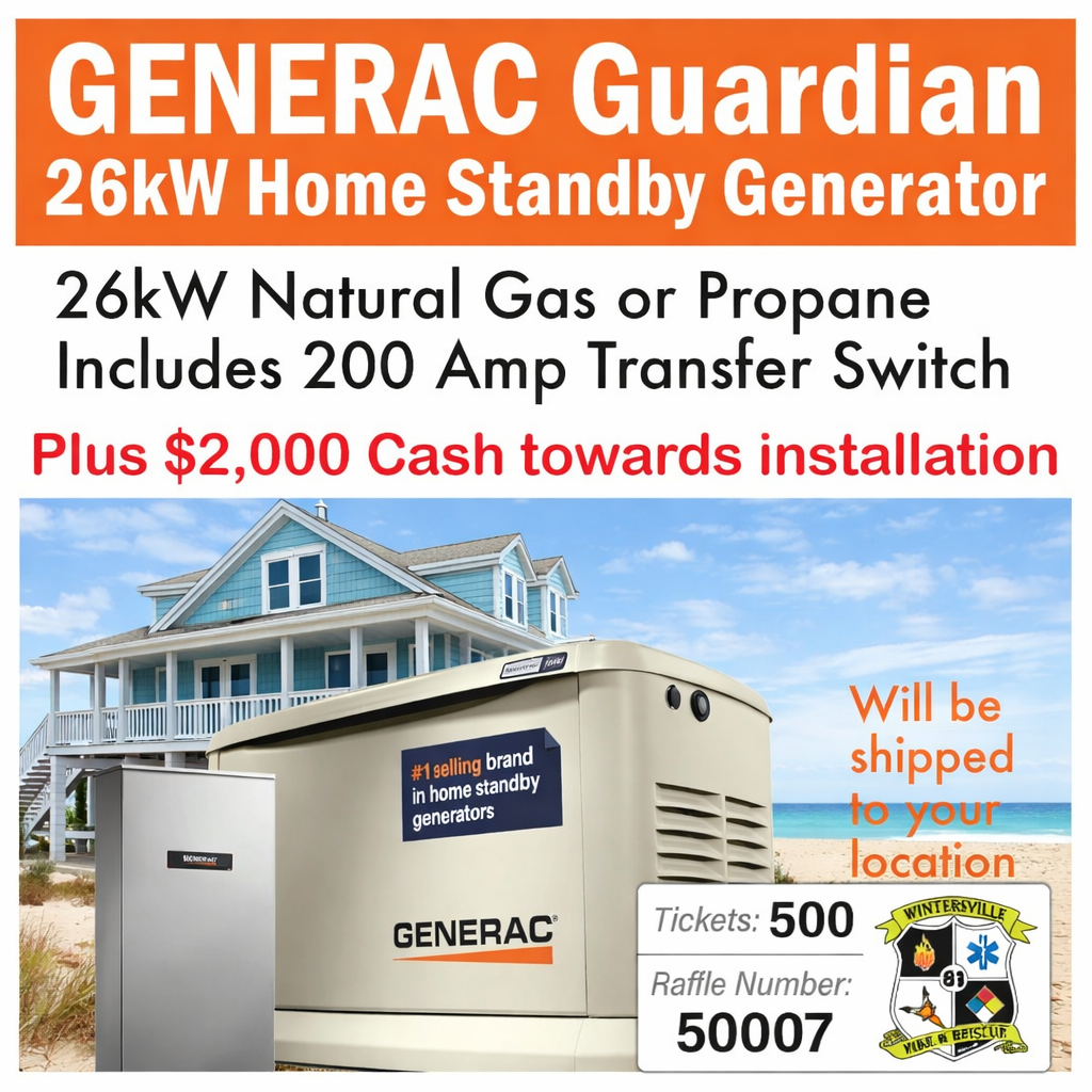 26kW Generac Home Standby Generator w/ Switch #50007