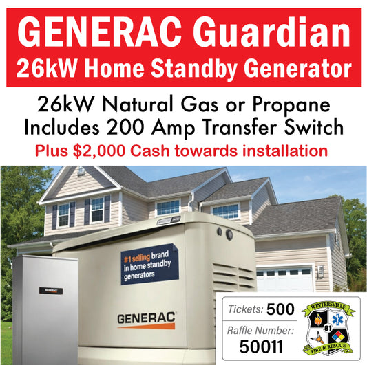 26kW Generac Home Standby Generator w/ Switch #50011