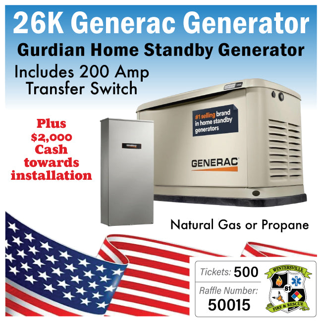 26kW Generac Home Standby Generator w/ Switch #50015