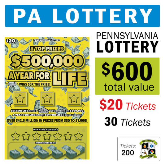PA Lottery - $20 Game #86529