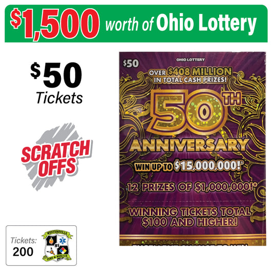 Ohio Lottery $50 Game #77734
