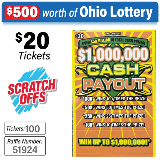 Ohio Lottery $20 Game #51924