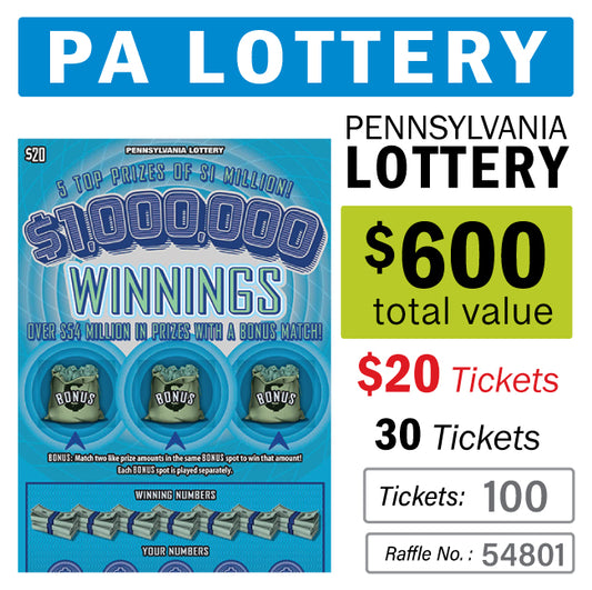 PA Lottery - $20 Game #54801