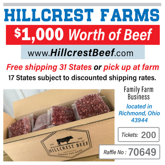 $1000 in Beef HillCrest Farms #70649