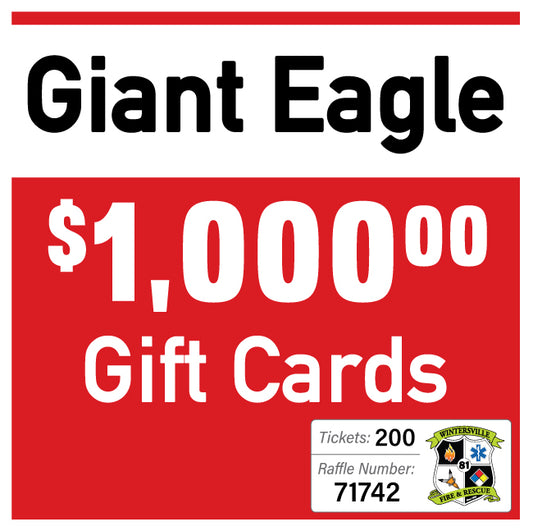 $1000 Giant Eagle Gift Card #71742