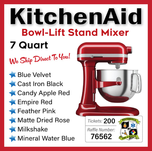 KitchenAid 7 QT Bowl Lift Stand Mixer #76562