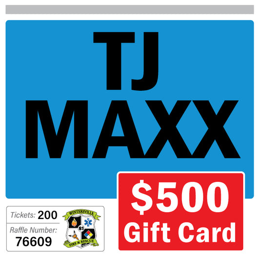 $500 TJ Maxx Gift Card #76609