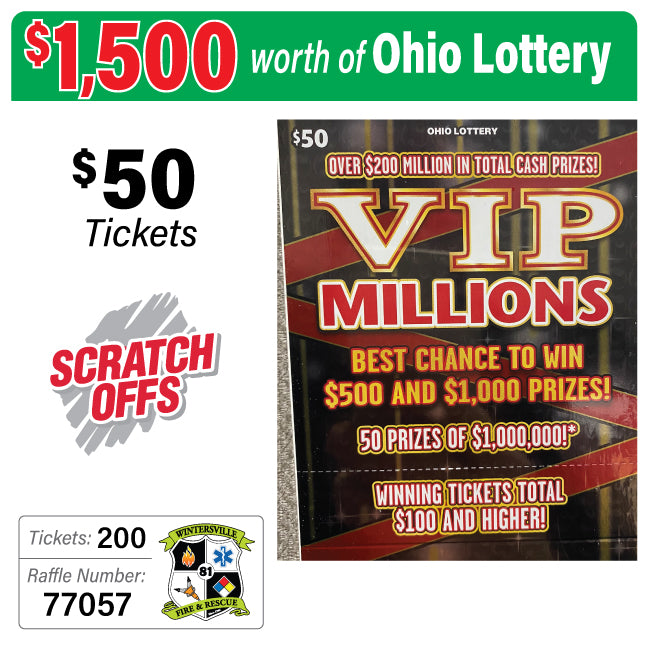 Ohio Lottery $50 Game #77057