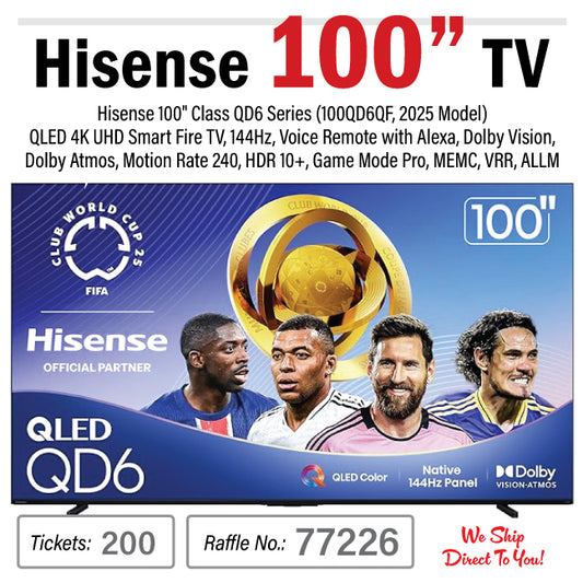 100" Hisense 4K Smart TV #77226