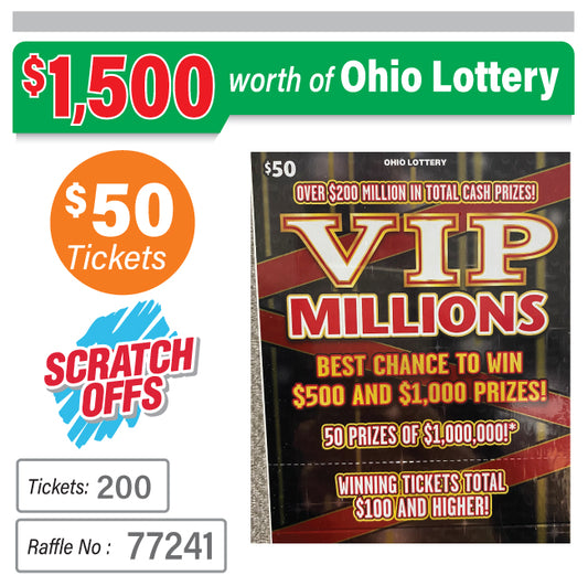 Ohio Lottery $50 Game #77241