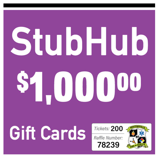 $1000 StubHub Gift Card #78239