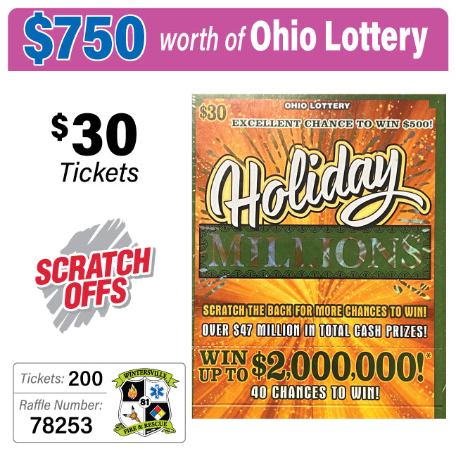 Ohio Lottery $30 Game #78253