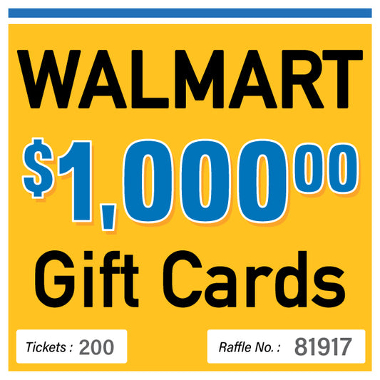 $1000 Walmart Gift Card #81917