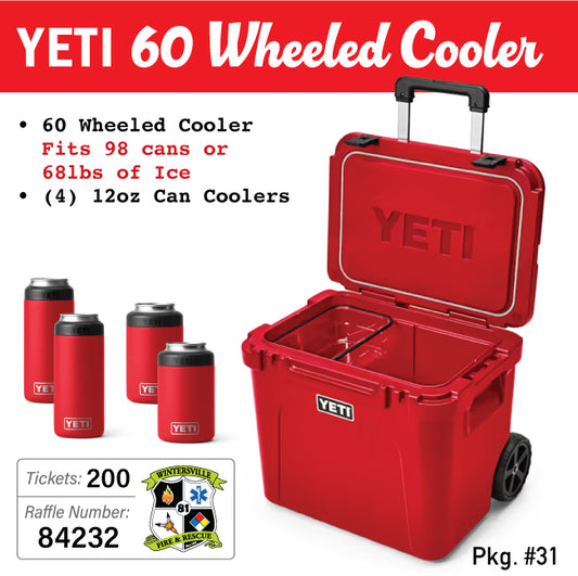 Yeti Pkg. #31 - 60 Wheeled Cooler - #84232