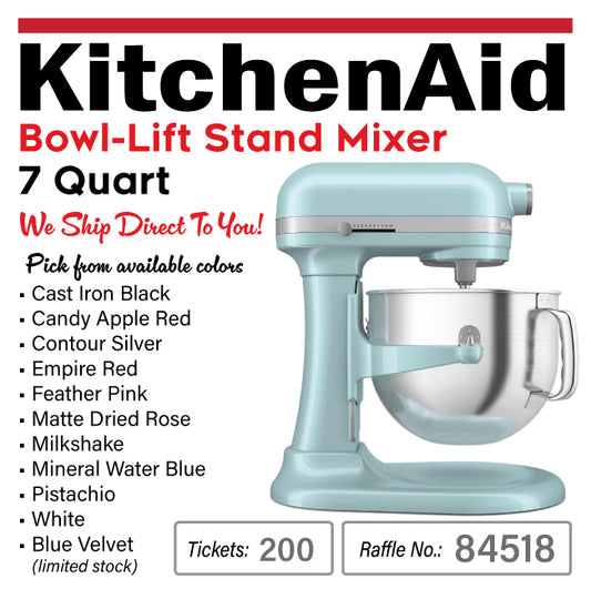 KitchenAid 7 QT Bowl Lift Stand Mixer #84518