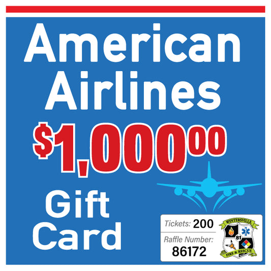 $1000 American Airlines Gift Card #86172