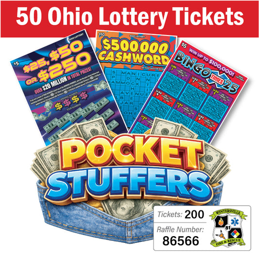 Ohio Lottery Pocket Stuffers 50 tickets - #86566