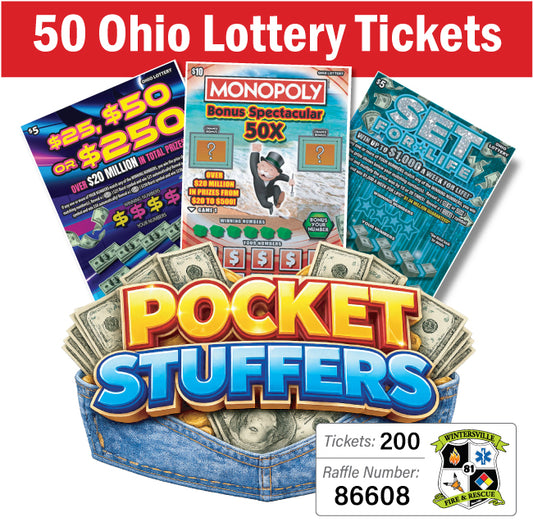 Ohio Lottery Pocket Stuffers 50 tickets - 86608